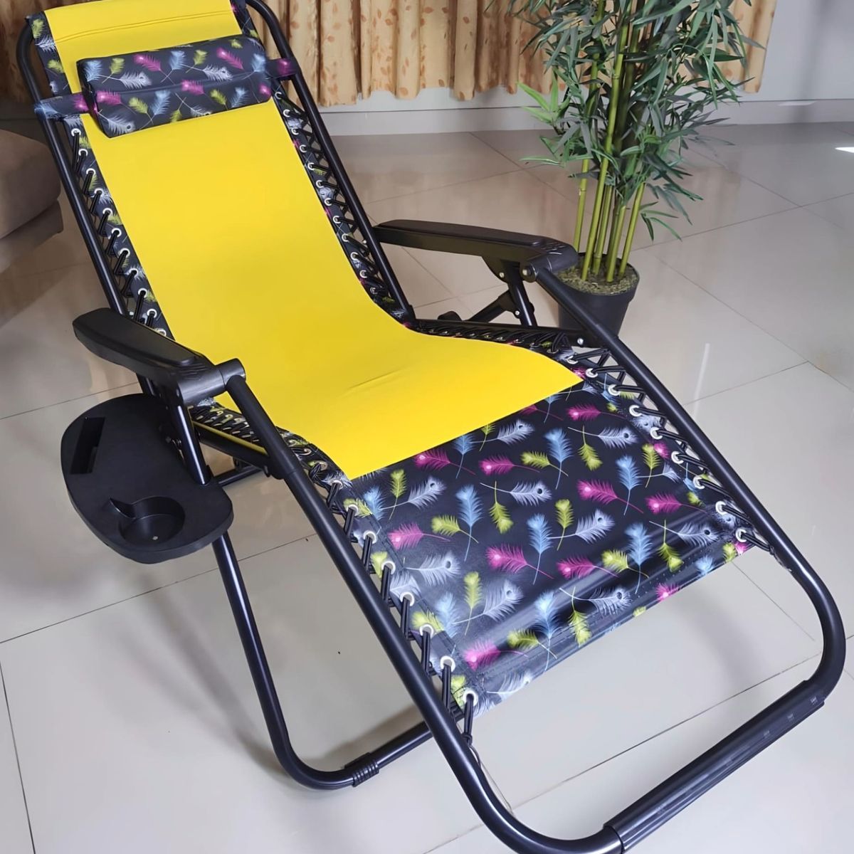 GENERICO - SILLA DE GRAVEDAD CERO PARA EXTERIORES CON BANDEJA POSA VASO