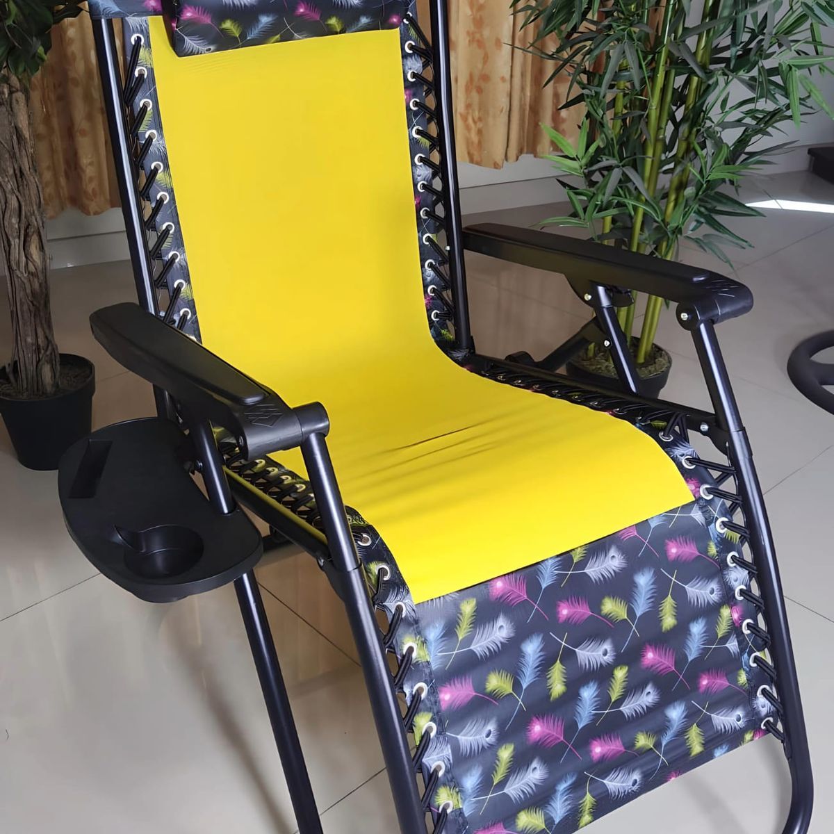 GENERICO - SILLA DE GRAVEDAD CERO PARA EXTERIORES CON BANDEJA POSA VASO