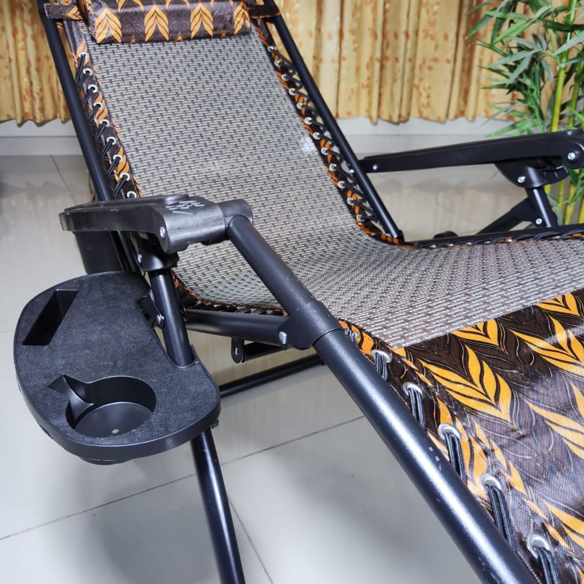 GENERICO - SILLA DE GRAVEDAD CERO PARA EXTERIORES CON BANDEJA POSA VASO