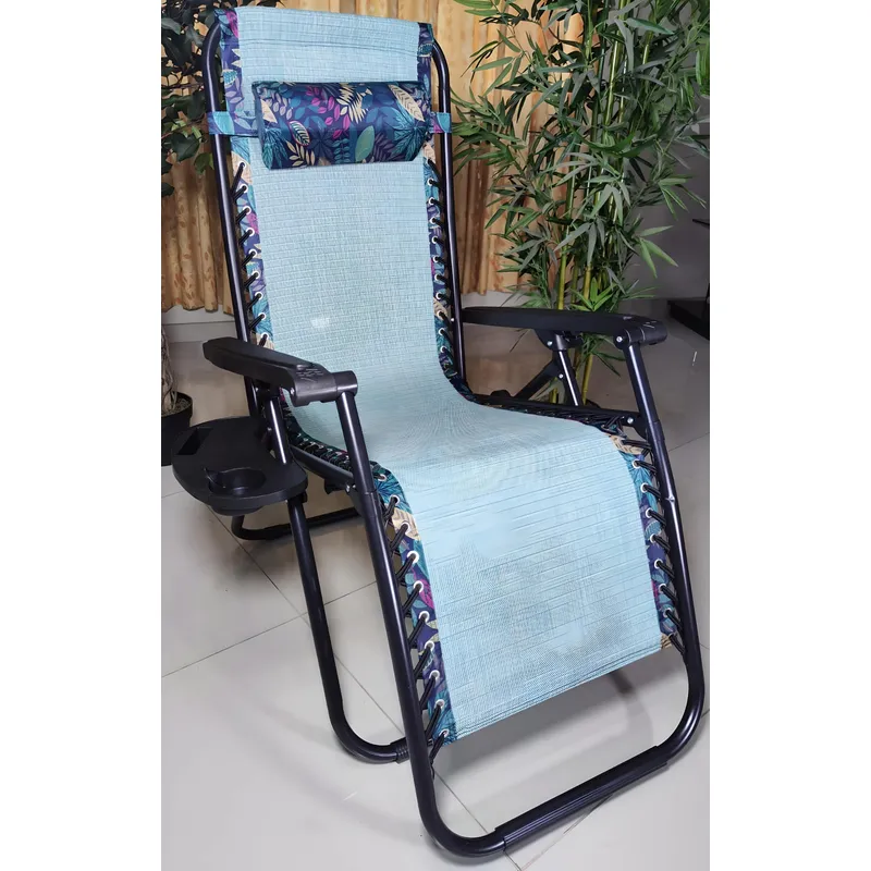 GENERICO - SILLA DE GRAVEDAD CERO PARA EXTERIORES CON BANDEJA POSA VASO