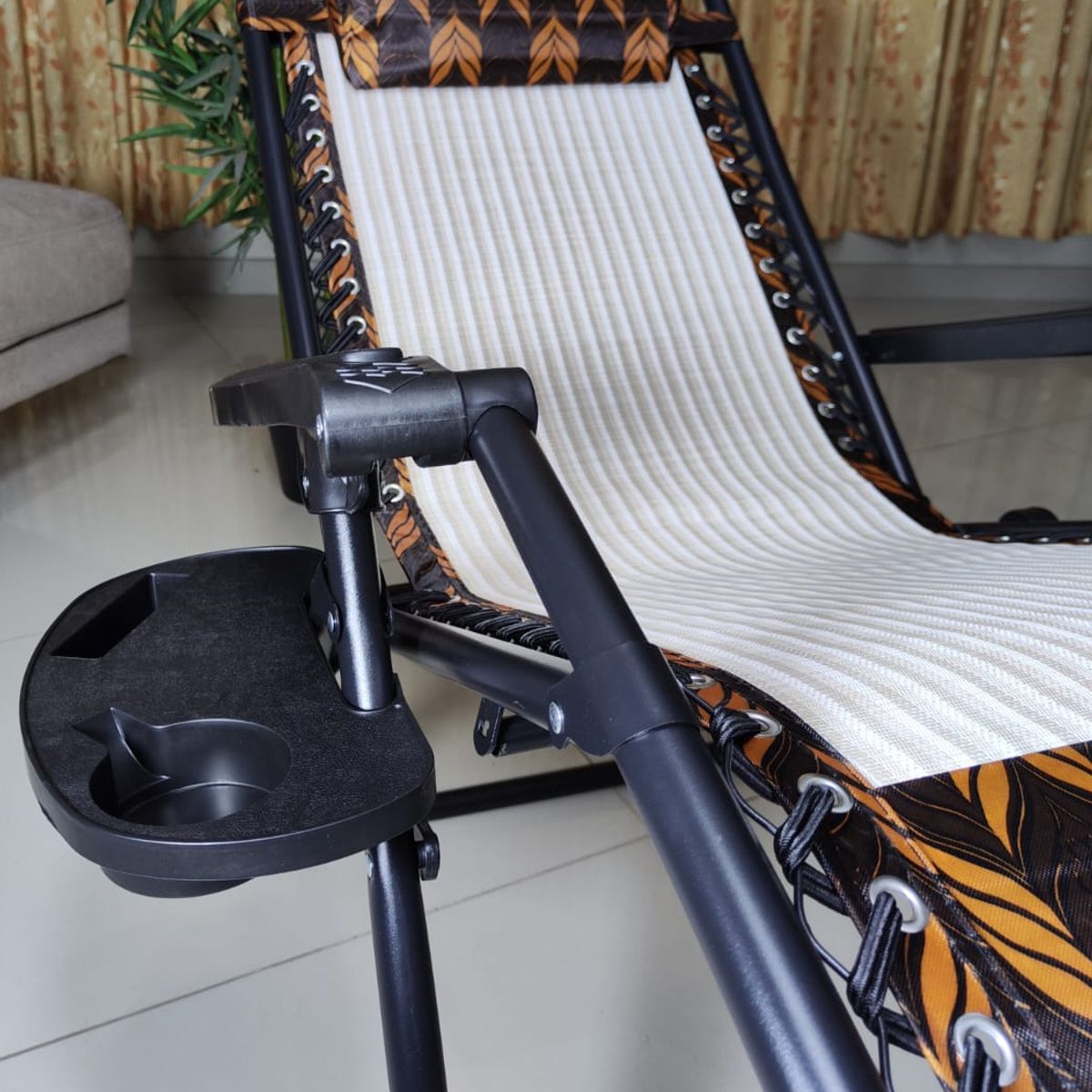 GENERICO - SILLA DE GRAVEDAD CERO PARA EXTERIORES CON BANDEJA POSA VASO