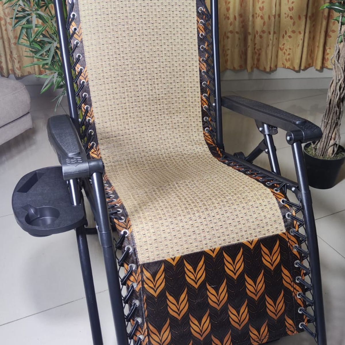 GENERICO - SILLA DE GRAVEDAD CERO PARA EXTERIORES CON BANDEJA POSA VASO