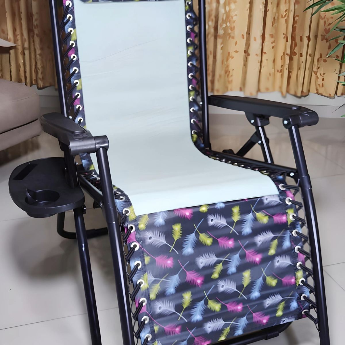 GENERICO - SILLA DE GRAVEDAD CERO PARA EXTERIORES CON BANDEJA POSA VASO