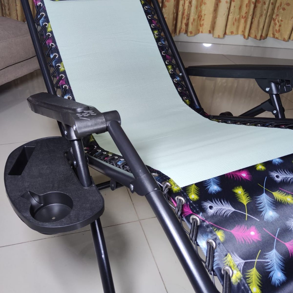 GENERICO - SILLA DE GRAVEDAD CERO PARA EXTERIORES CON BANDEJA POSA VASO