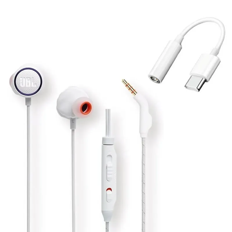 JBL - Audifonos JBL Quantum 50 Gaming 3.5mm Blanco y Type C