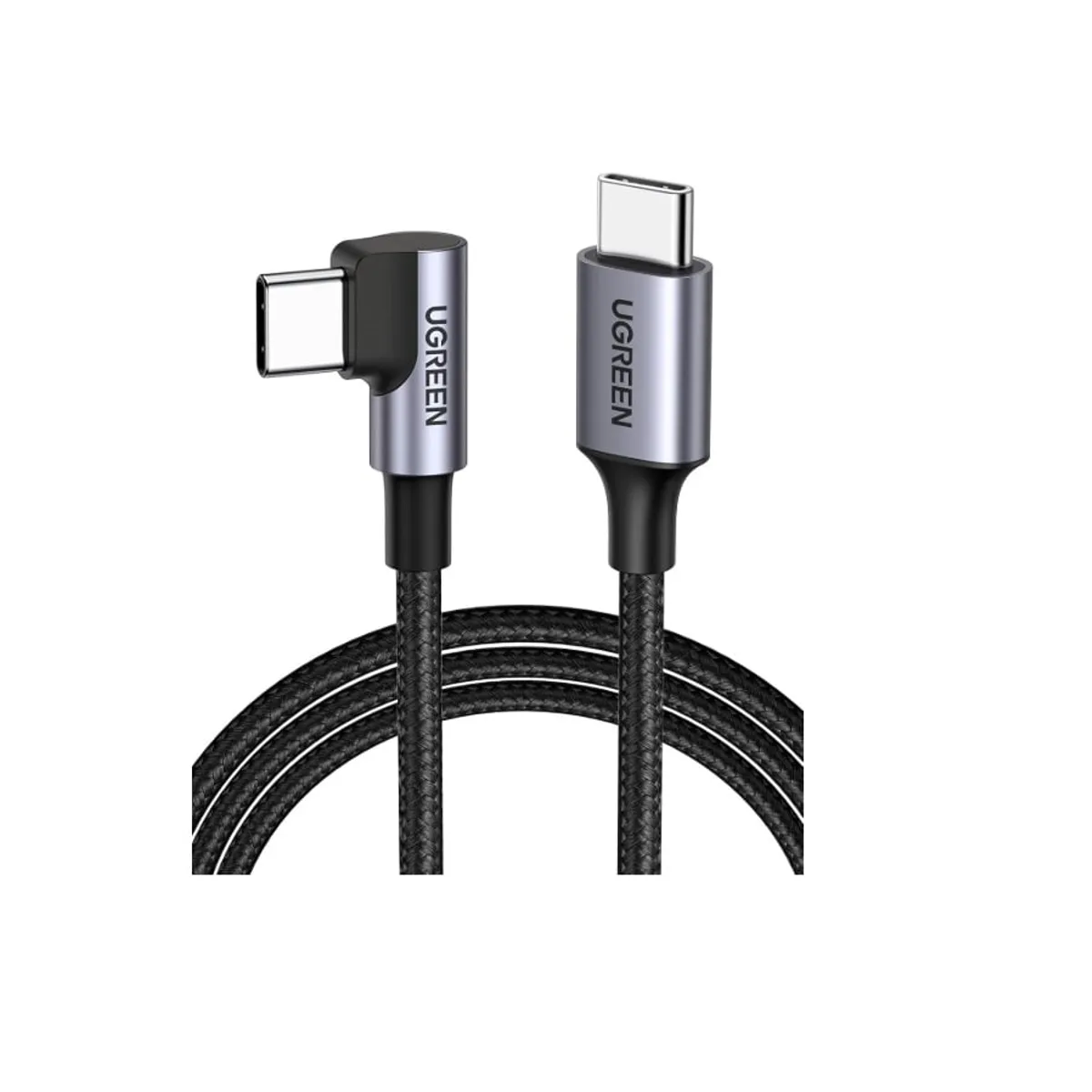 UGREEN - Cable USB-C a USB-C 90 Grados 2M 60W PD Carga Rápida 3A Ugreen