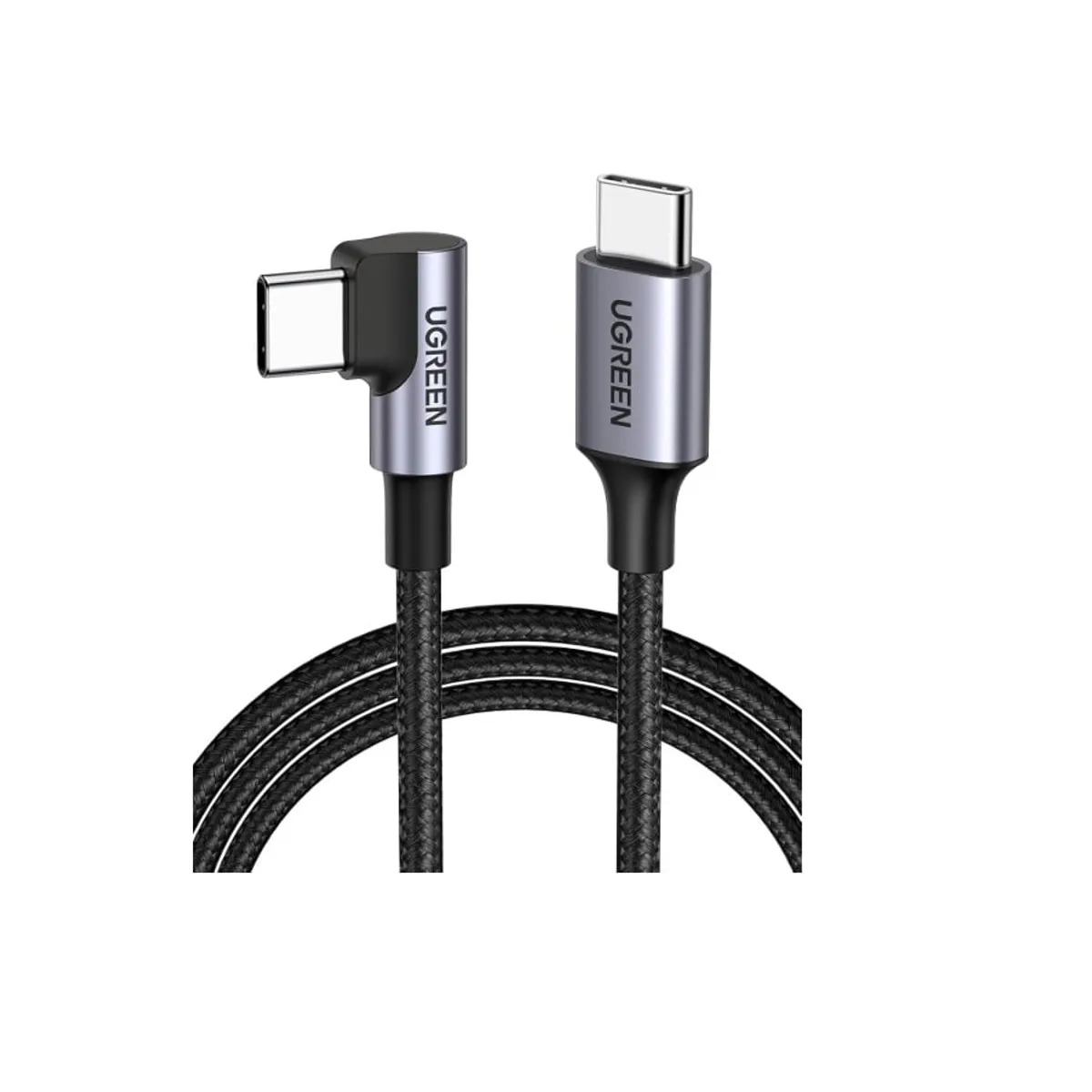 UGREEN - Cable USB-C a USB-C 90 Grados 2M 60W PD Carga Rápida 3A Ugreen