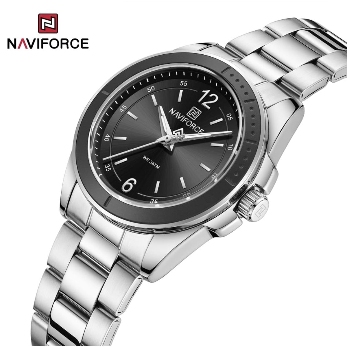 NAVIFORCE - Reloj Naviforce 5062 Correa Acero Plateado Para Dama