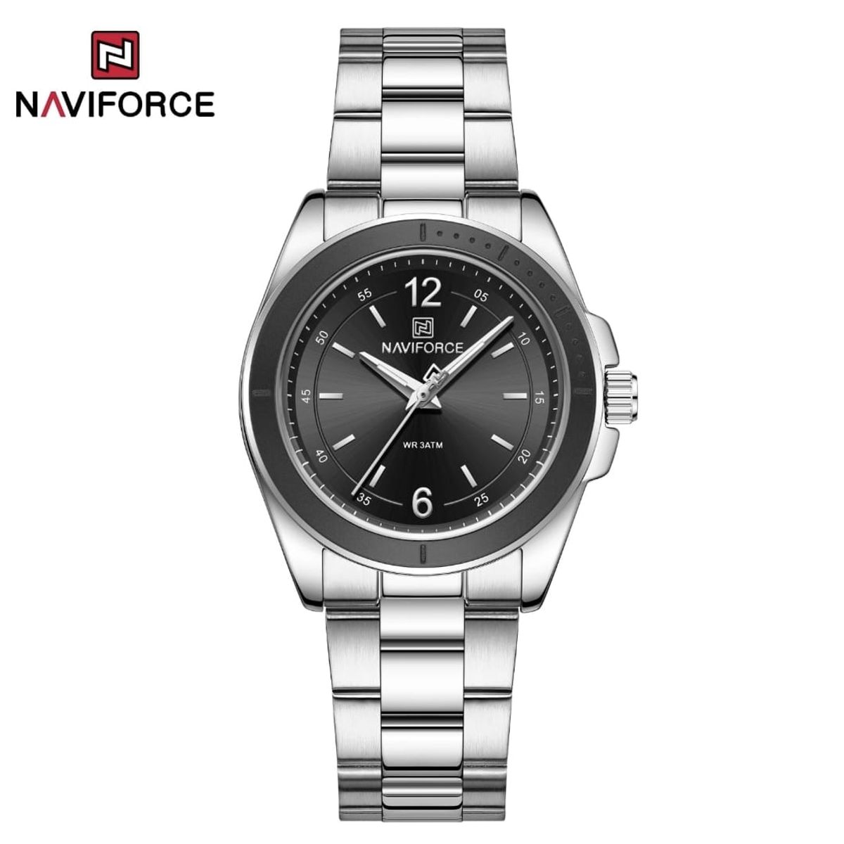 NAVIFORCE - Reloj Naviforce 5062 Correa Acero Plateado Para Dama