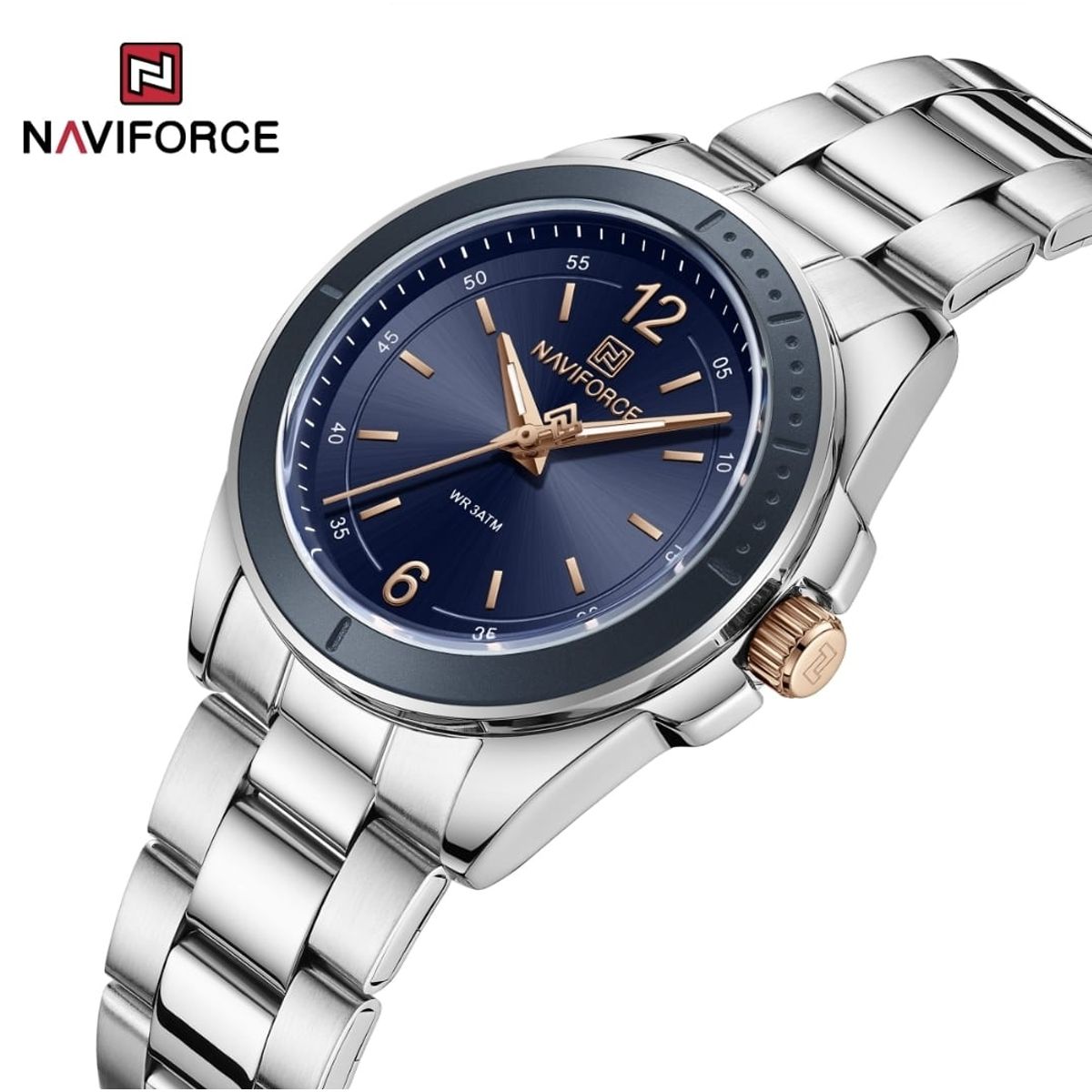 NAVIFORCE - Reloj Naviforce 5062 Correa Acero Plateado Para Dama