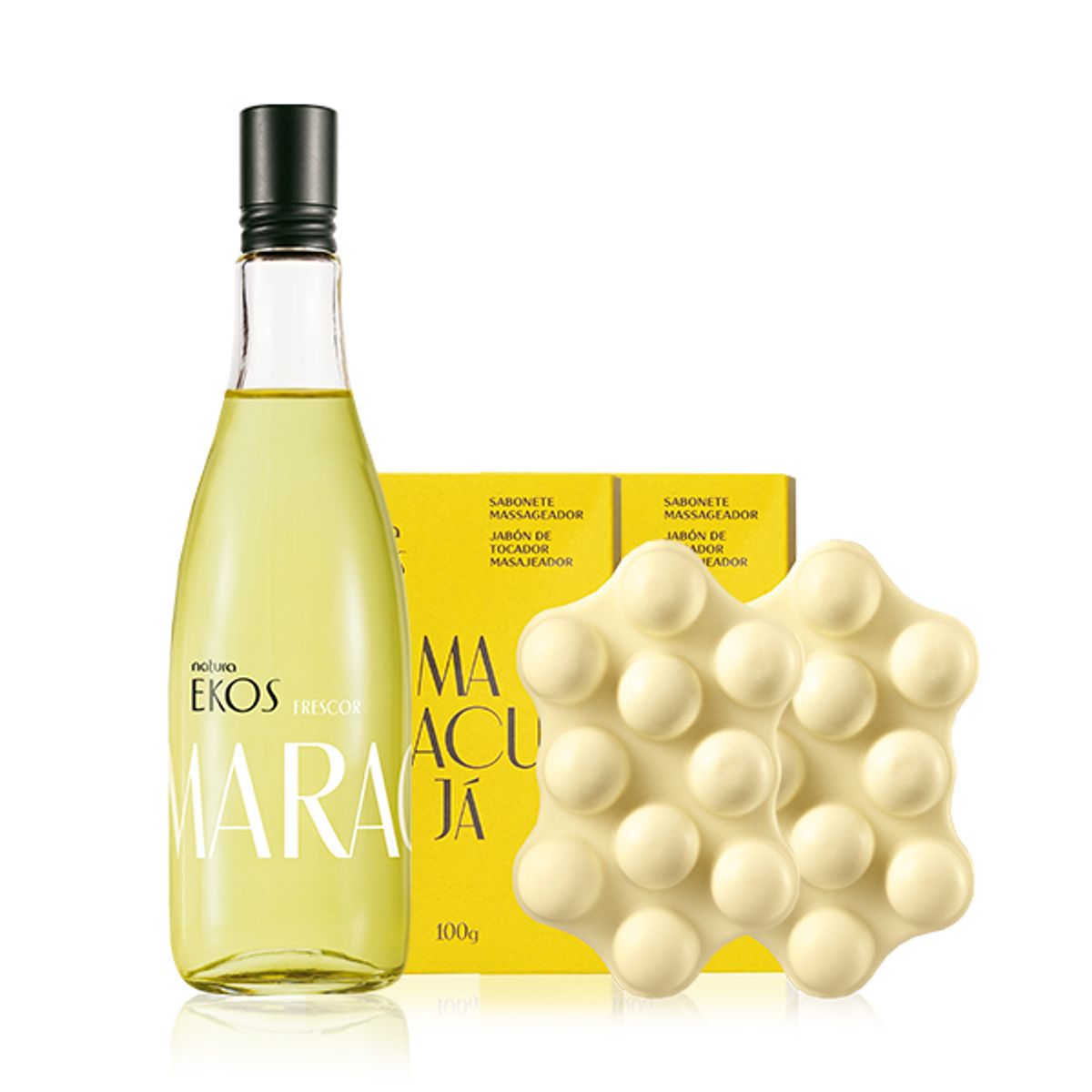 NATURA - Ekos Maracuyá y 2 Jabones en Barra Masajeadores - Natura