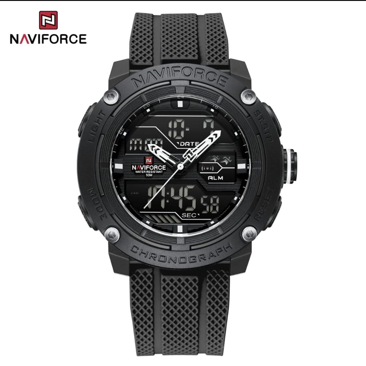 NAVIFORCE - Reloj Naviforce NF7114 Negro Silicona DUAL para Caballero