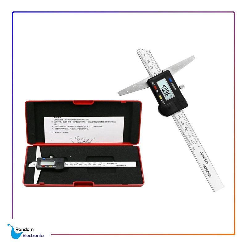 GENERICO - TONGFENGLH CALIBRADOR DIGITAL PROFUNDIDAD 150MM 6 PULG ACERO INOX