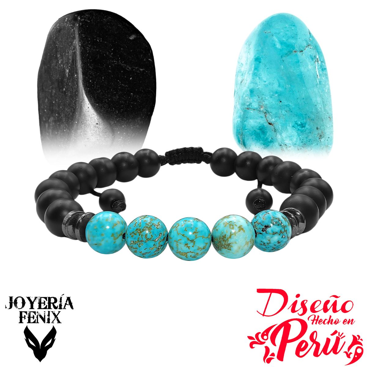 JOYERIA FENIX - Pulsera Doble Protección Ónix- Joyería Fenix