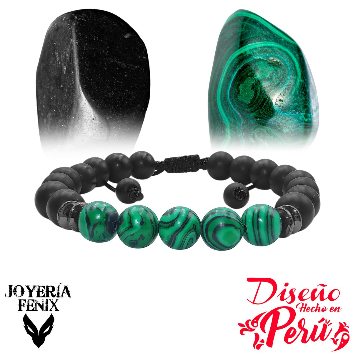 JOYERIA FENIX - Pulsera Doble Protección Ónix- Joyería Fenix