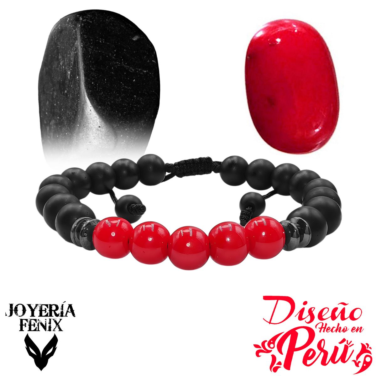 JOYERIA FENIX - Pulsera Doble Protección Ónix- Joyería Fenix