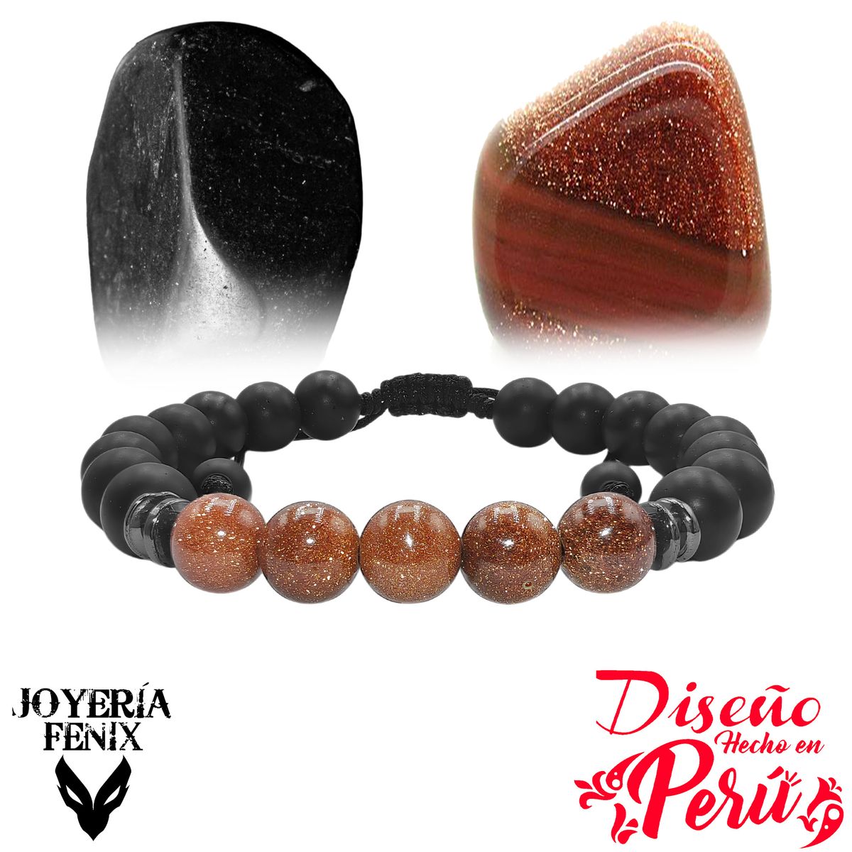 JOYERIA FENIX - Pulsera Doble Protección Ónix- Joyería Fenix