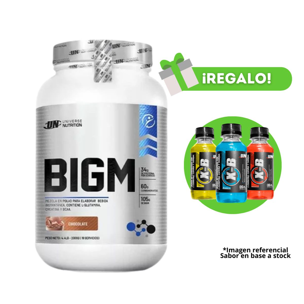 UNIVERSE NUTRITION - PROTEÍNA BIGM 2KG CHOCOLATE + 3 XB