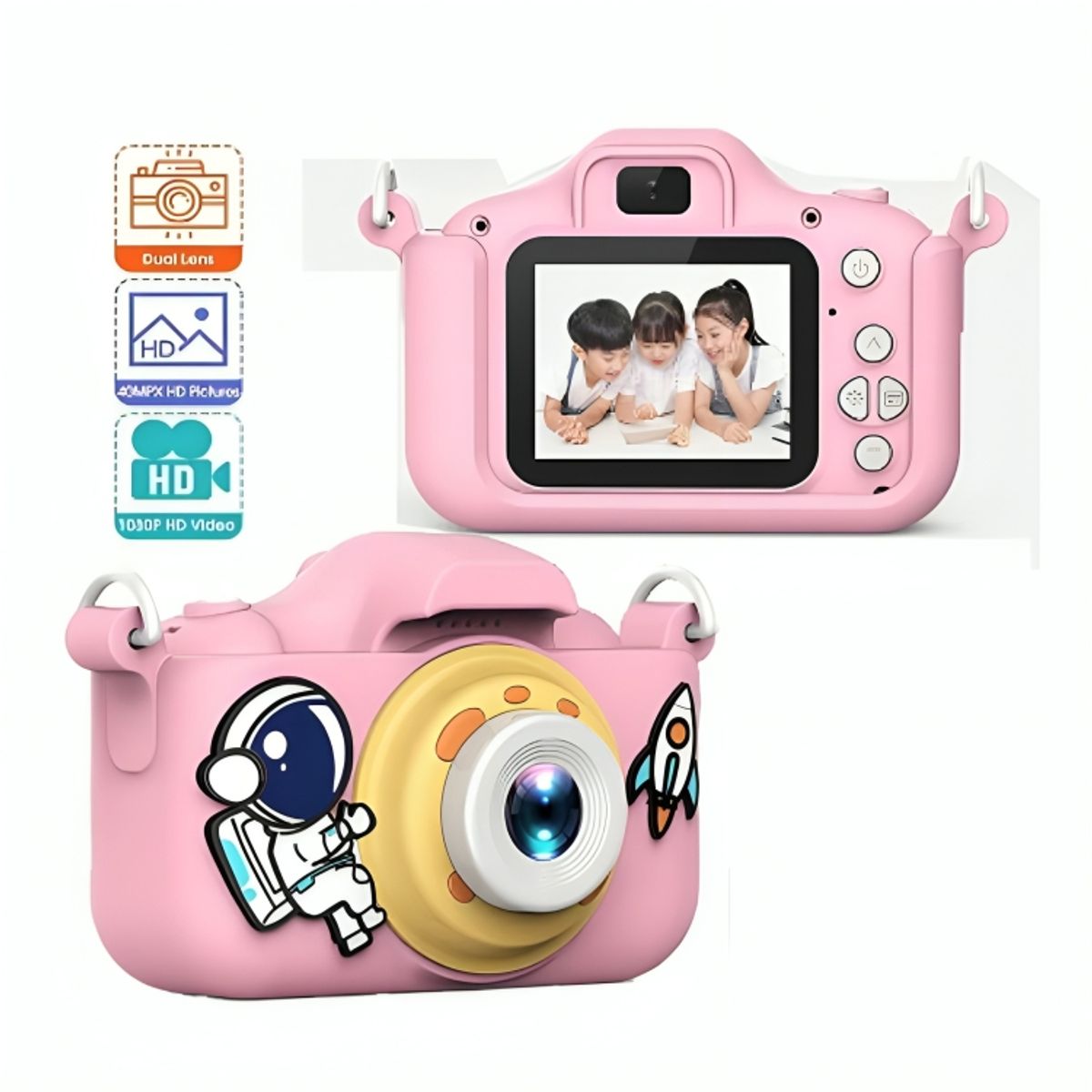GENERICO - Mini Cámara Digital Kawaii para Niños Recargable con Protector