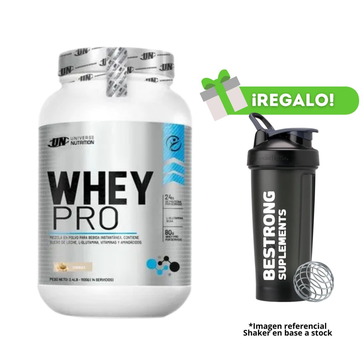 UNIVERSE NUTRITION - PROTEÍNA WHEYPRO 1KG COOKIES + SHAKER