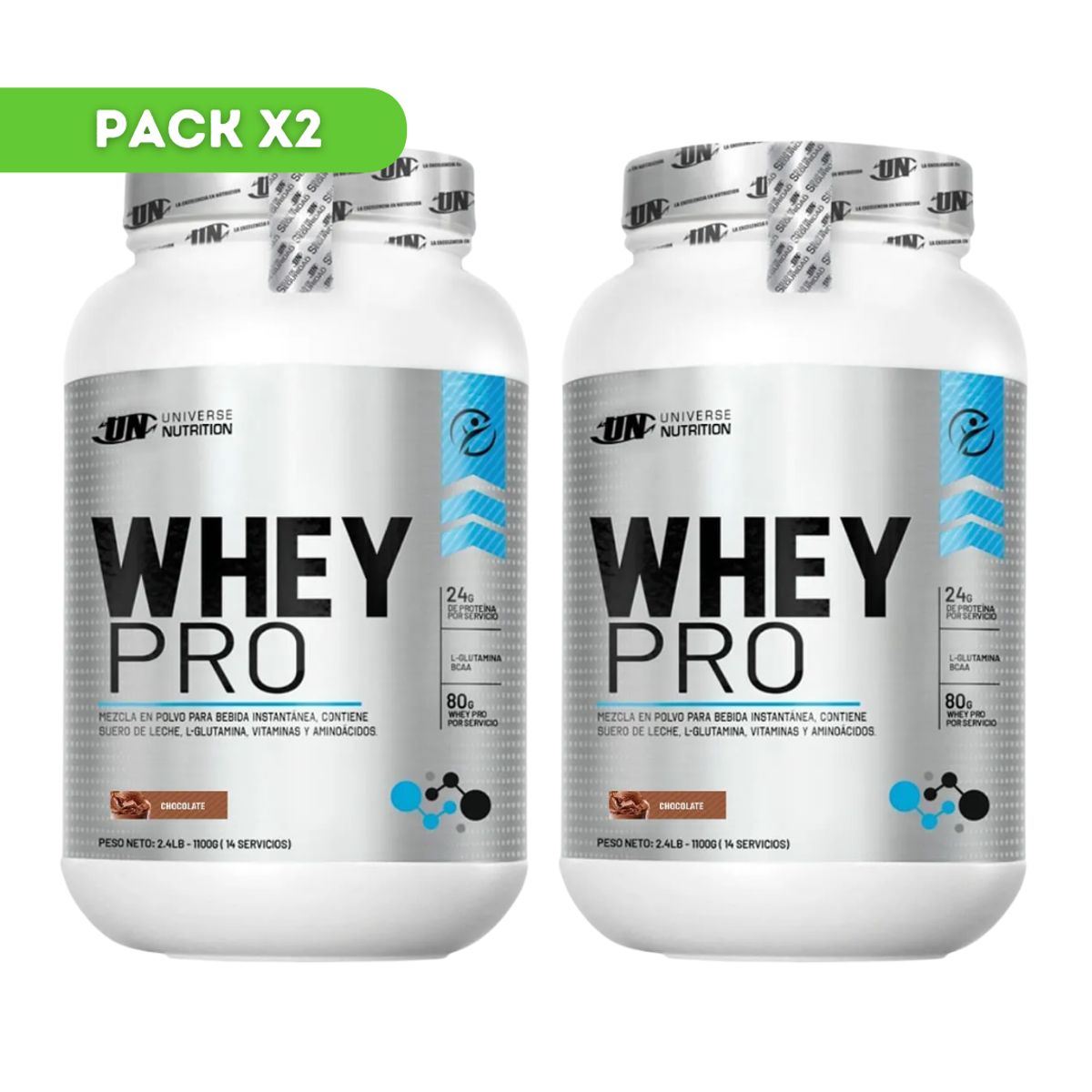UNIVERSE NUTRITION - WHEYPRO 1KG CHOCOLATE PACK X2