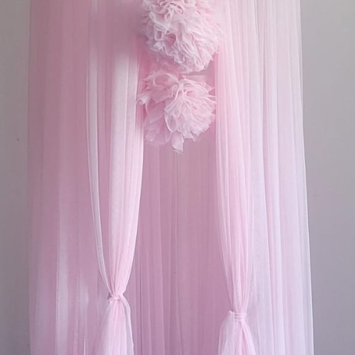 GENERICO - Dosel de tul 240 x 60 cm color rosado