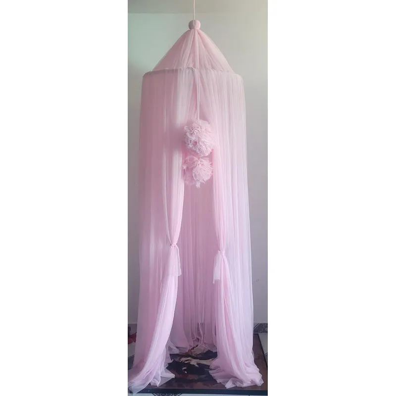 GENERICO - Dosel de tul 240 x 60 cm color rosado