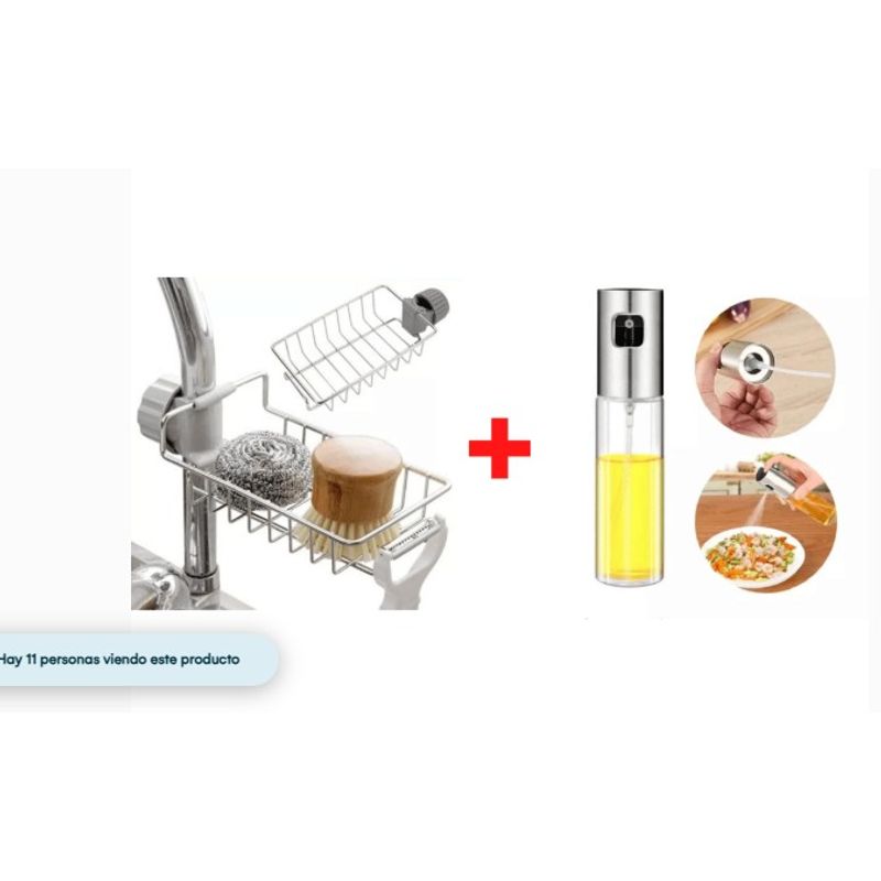 GENERICO - Combo Spray Aceite  Cocina +Organizador de Cocina