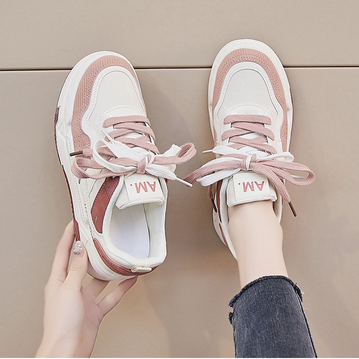 BLWOENS - Zapatos de portivas para mujeres Zapatillas - Rosa