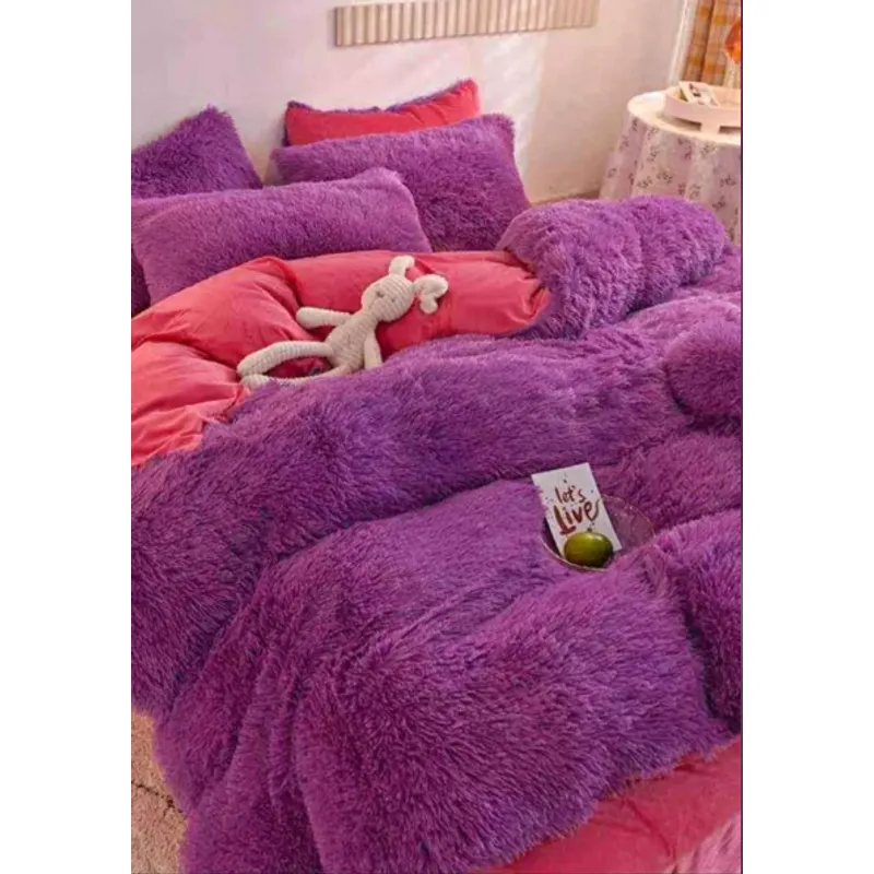 GENERICO - Edredones de Peluche Set de 4 Piezas de Calidad