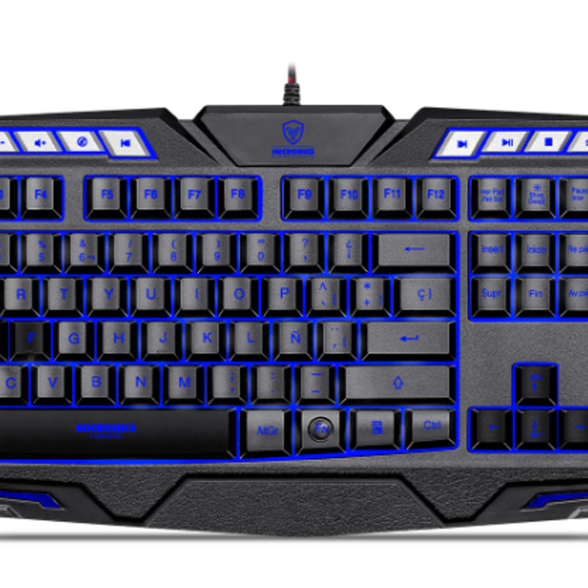 MICRONICS - Teclado Gamer LUMIERE MIC K701T Look Rainbow USB LED MICRONICS