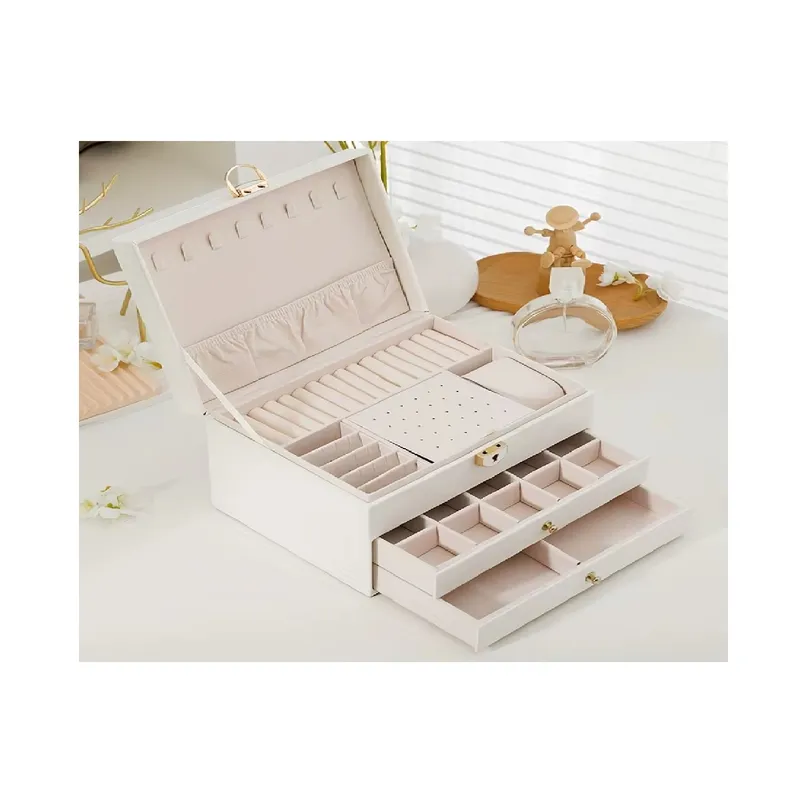 GENERICO - JOYERO COFRE ORGANIZADOR DE JOYAS 3 NIVELES