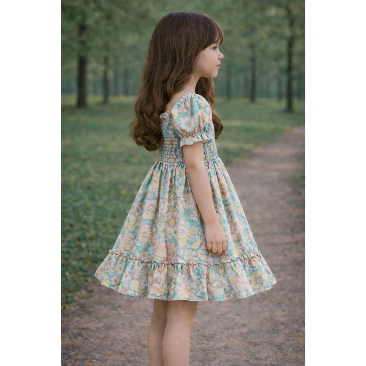 GENERICO - Vestido Flores Verdes