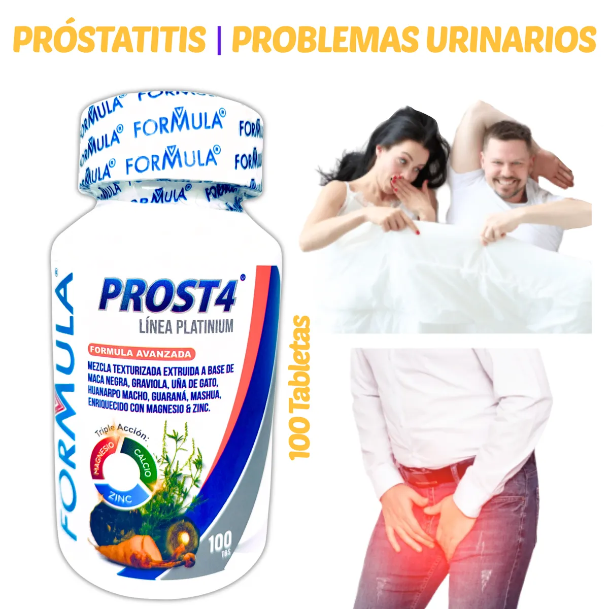 GENERICO - PROSTATA 100 CAPSULAS PROSTATITIS PREVENCION Y TRATAMIENTO FORMULA V