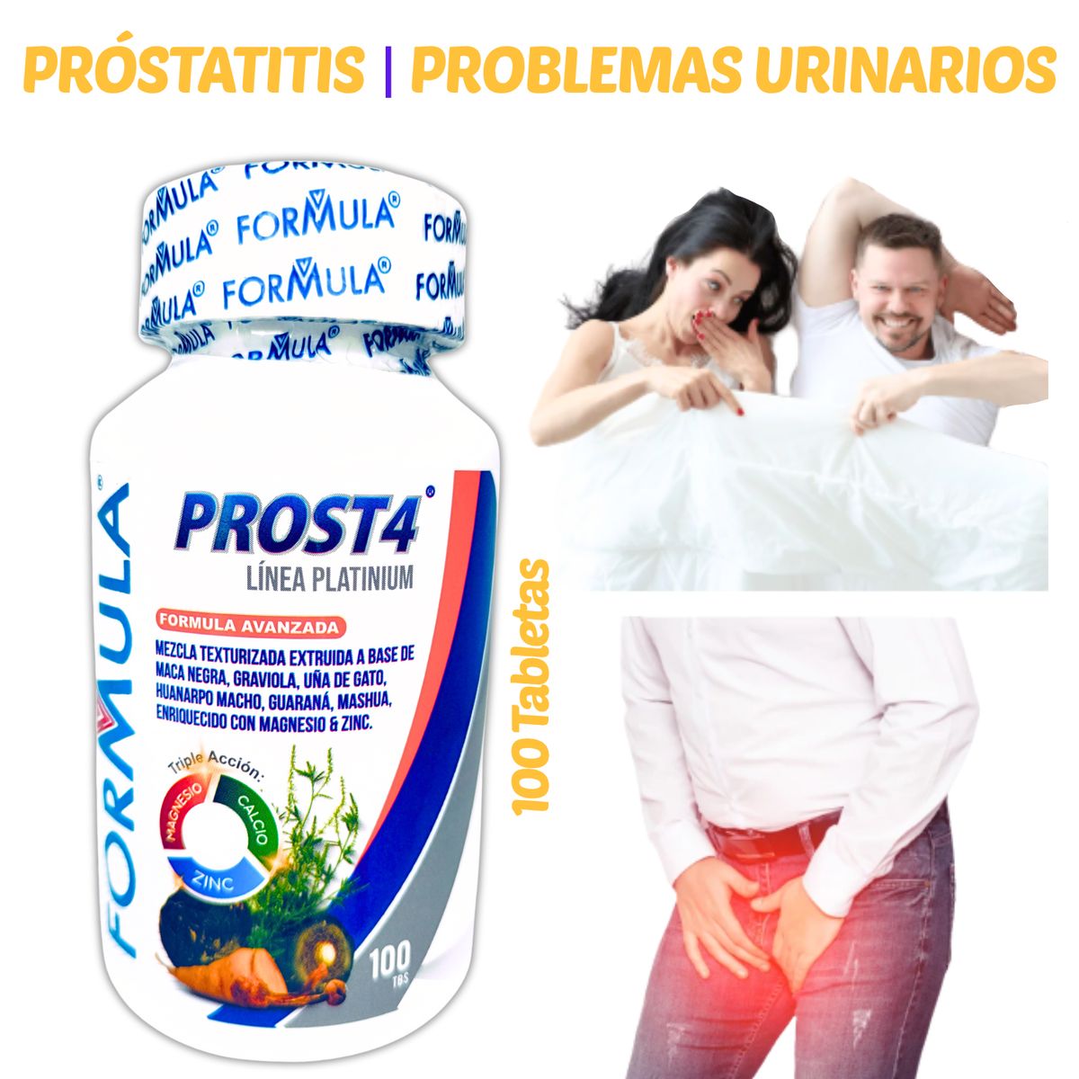 GENERICO - PROSTATA 100 CAPSULAS PROSTATITIS PREVENCION Y TRATAMIENTO FORMULA V