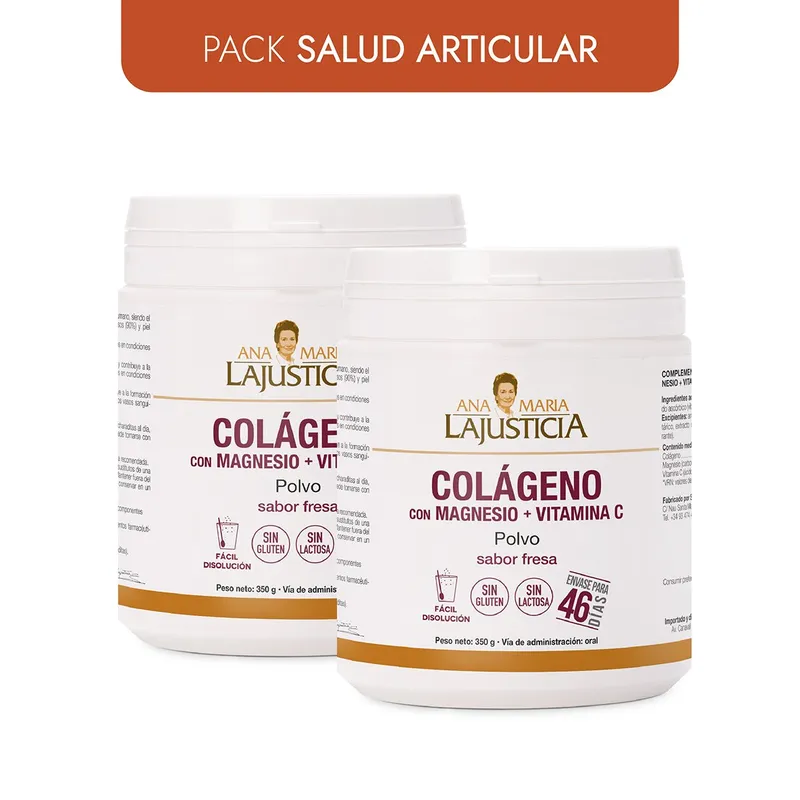 ANA MARIA LAJUSTICIA - PACK SALUD ARTICULAR  2 COLÁGENO CON MAGNESIO Y VITAMINA C Presentación en Polvo