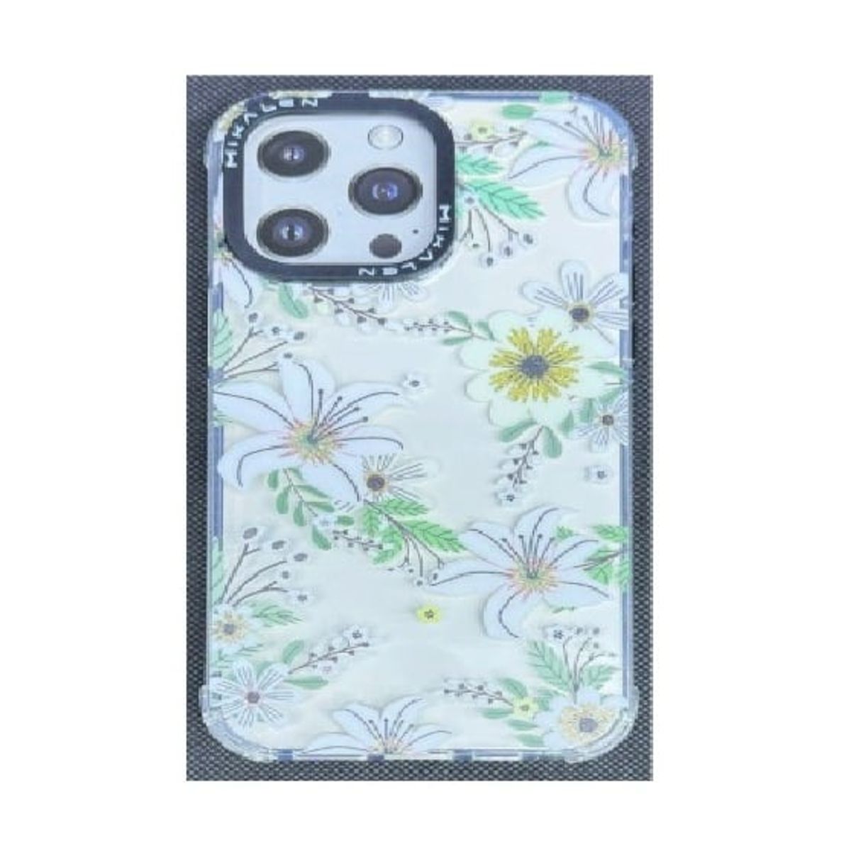 GENERICO - Case Mikalen para Iphone 15 Flores Verde