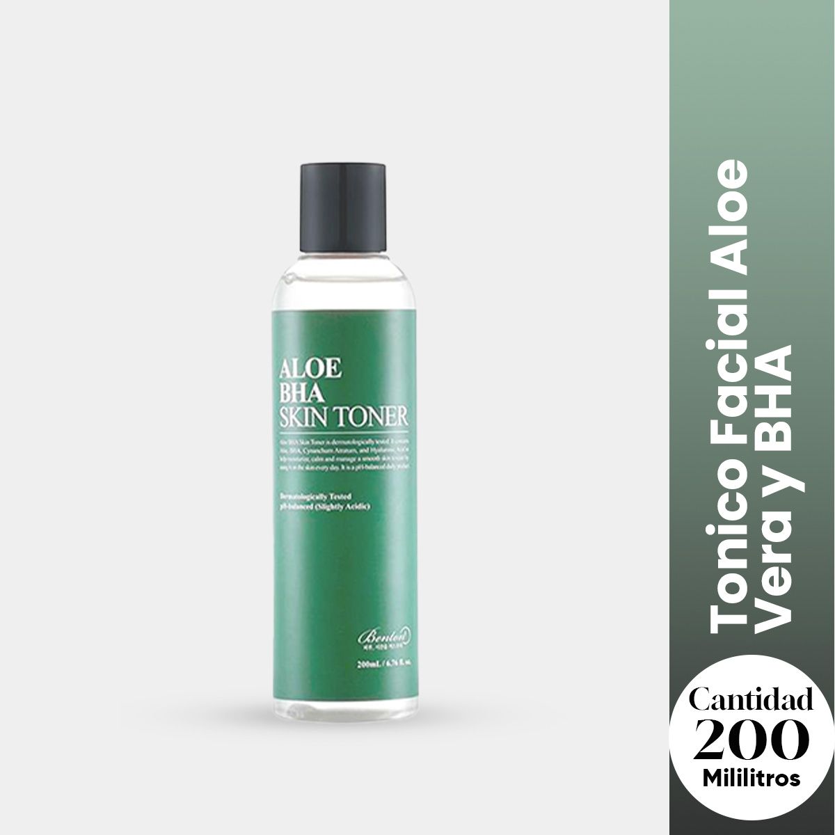 SKIN1004 - Tonico Facial Aloe Vera y BHA  Benton 200 ml + REGALO MINI SACHETS