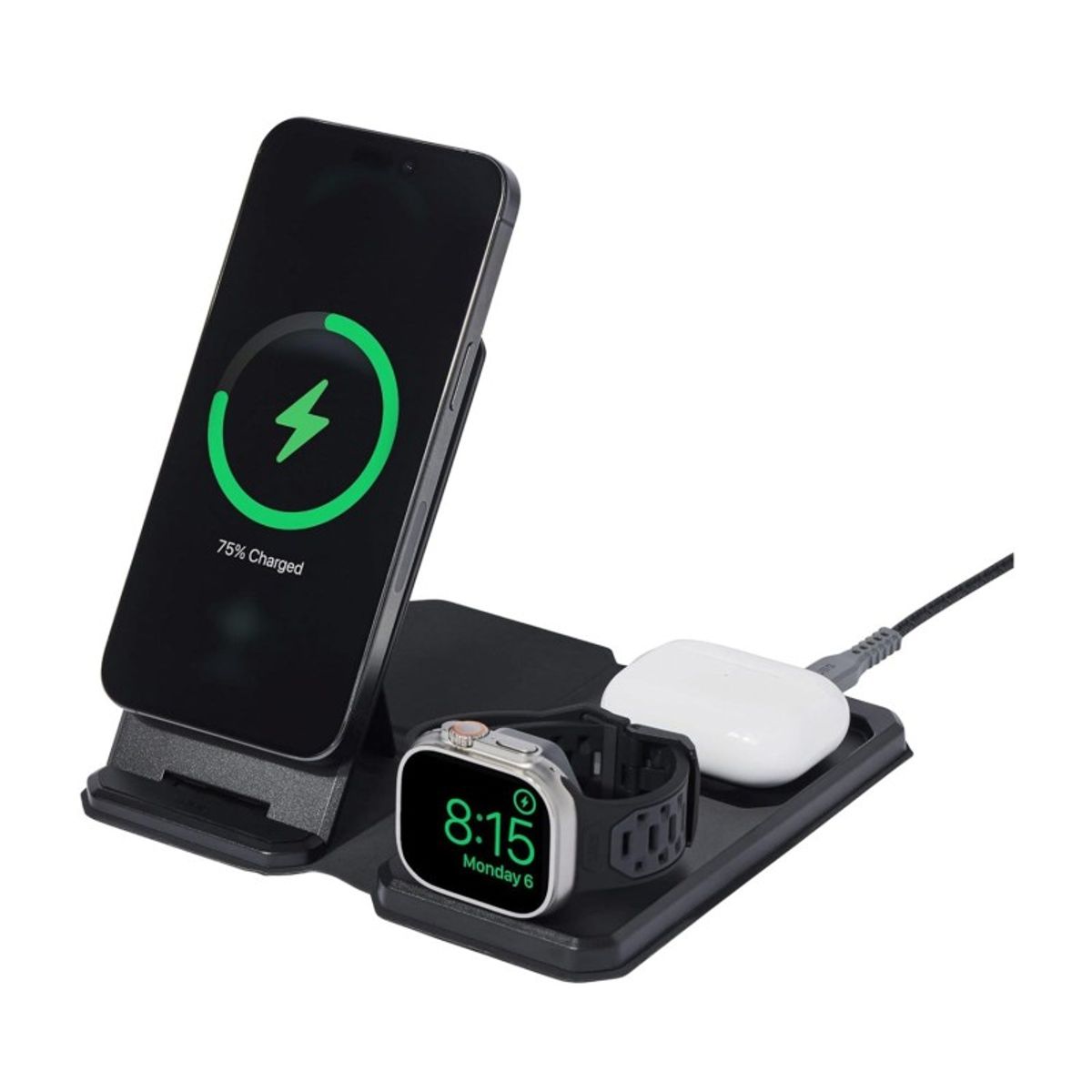 URBAN ARMOR GEAR - Cargador Americano UAG 3 en 1 Magnético Carga Rápida 15w Multidispositivos