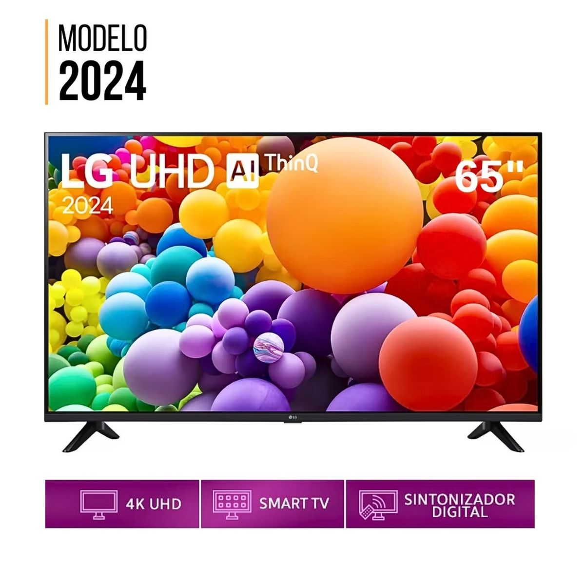 LG - TELEVISOR LG 65" SMART TV 4K UHD THINQ AI 65UT7300PSA MODELO 2024