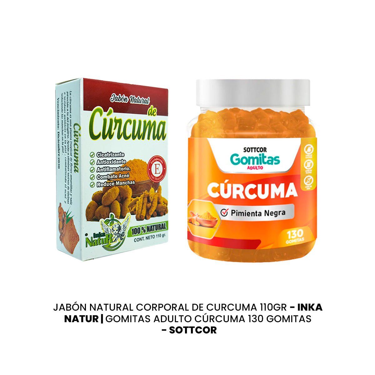 SKIN1004 - Jabón Natural de Curcuma - Gomitas Adulto Cúrcuma Gomitas SOTTCOR