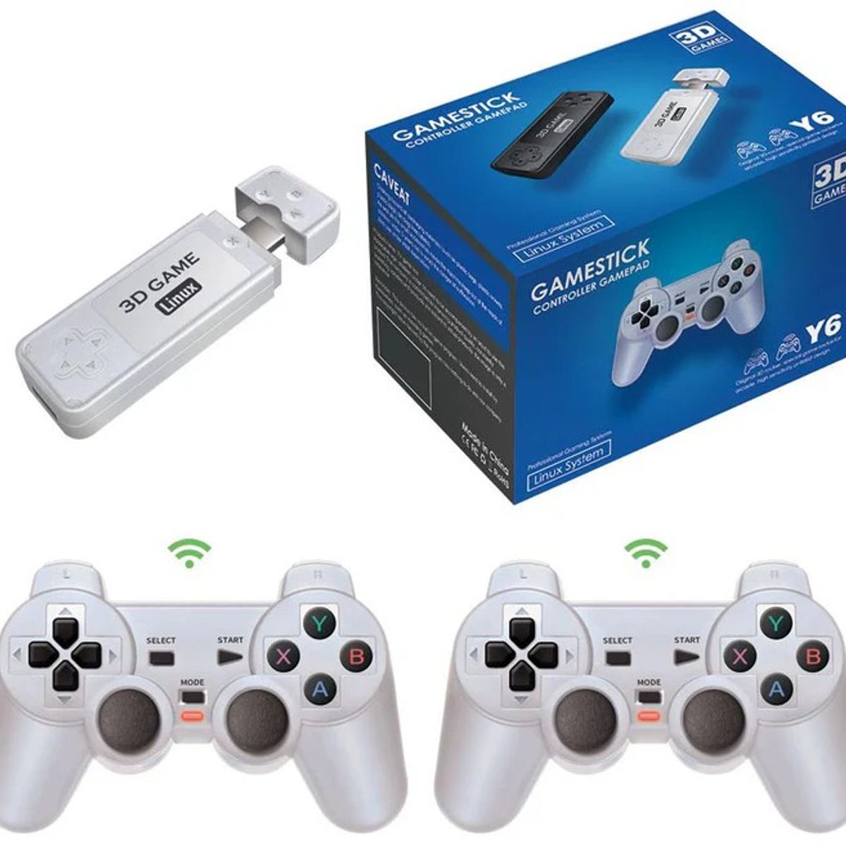 GENERICO - CONSOLA DE JUEGO Y6+DOS MANDOS INALAMBRICOS