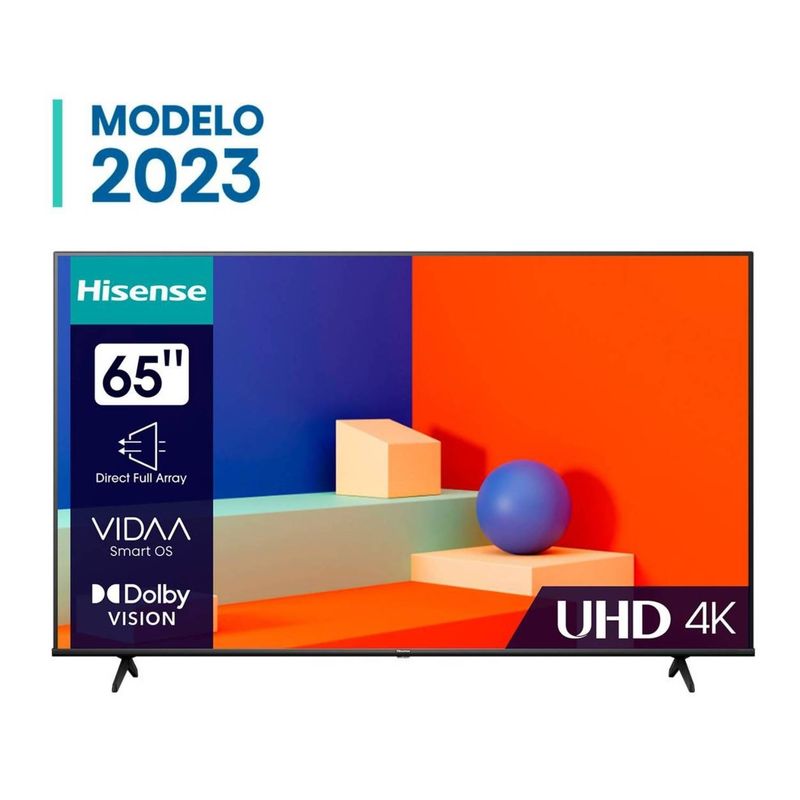 HISENSE - Televisor HISENSE LED 65 UHD 4K Smart Tv 65A6K