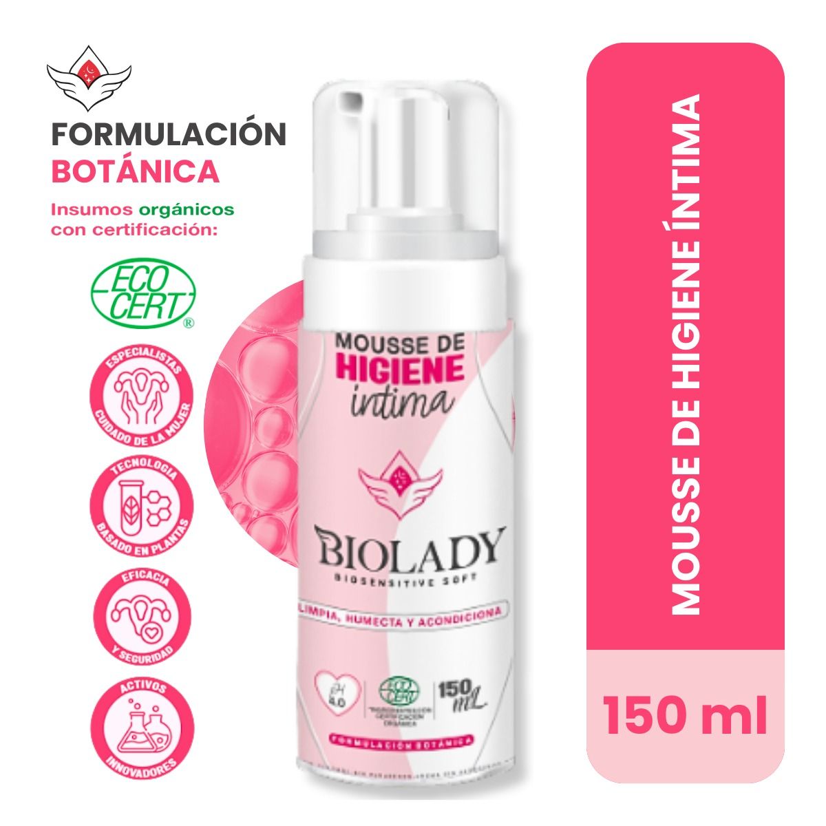 BIOLADY - Mousse de Higiene Íntima
