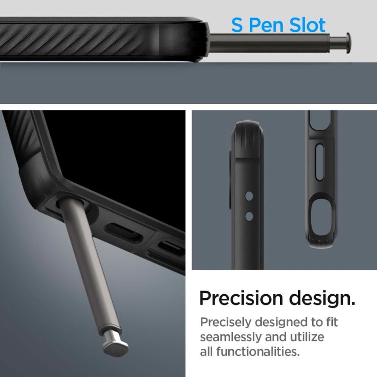 SPIGEN - Case Spigen Rugged Armor Para Galaxy S24 Ultra Importado Usa