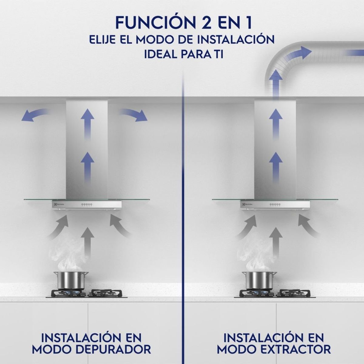 ELECTROLUX - Campana de pared 60cm Efficient Acero Inoxidable CE6VX Electrolux
