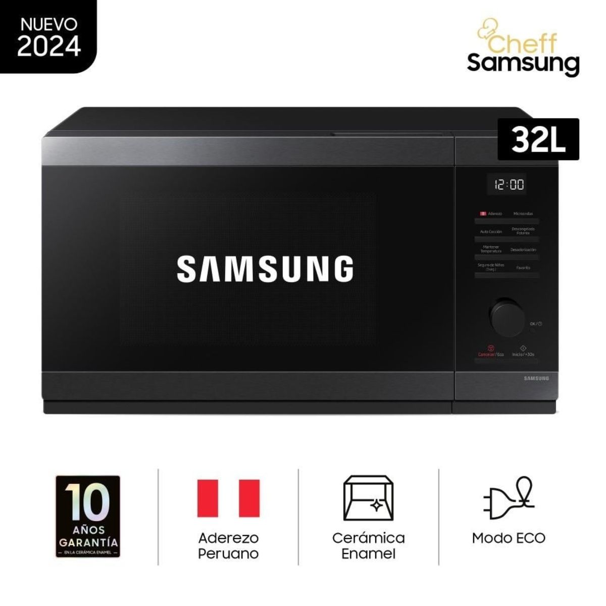 SAMSUNG - MICROONDAS SAMSUNG MS32DG4504AGPE 32 LTS NEGRO