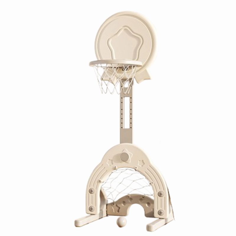 GENERICO - Juego 2 en 1 básquet y futbol infantil 2 en 1 blanco