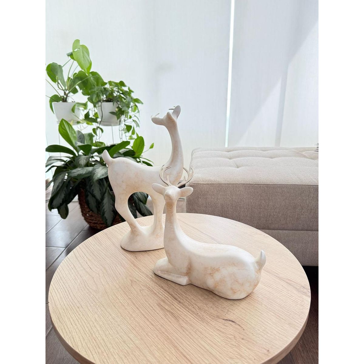 MAP DESIGN HOME - Adorno Juego de venados Decor 18x9x32cm & 18x9x21cm