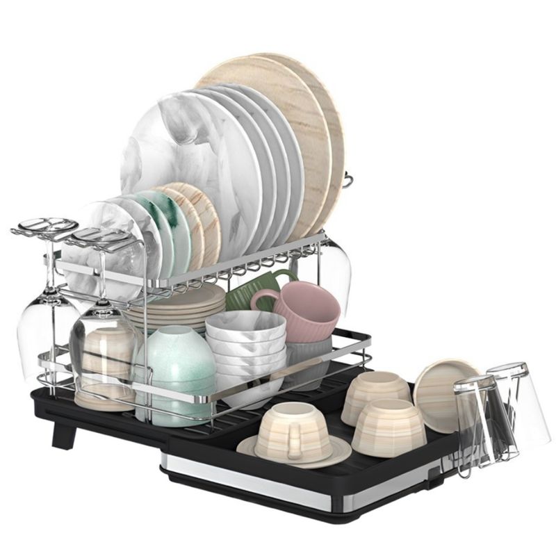 ELMEJORPRECIO - Escurridor de Platos de 2 Niveles Extensible Ximena